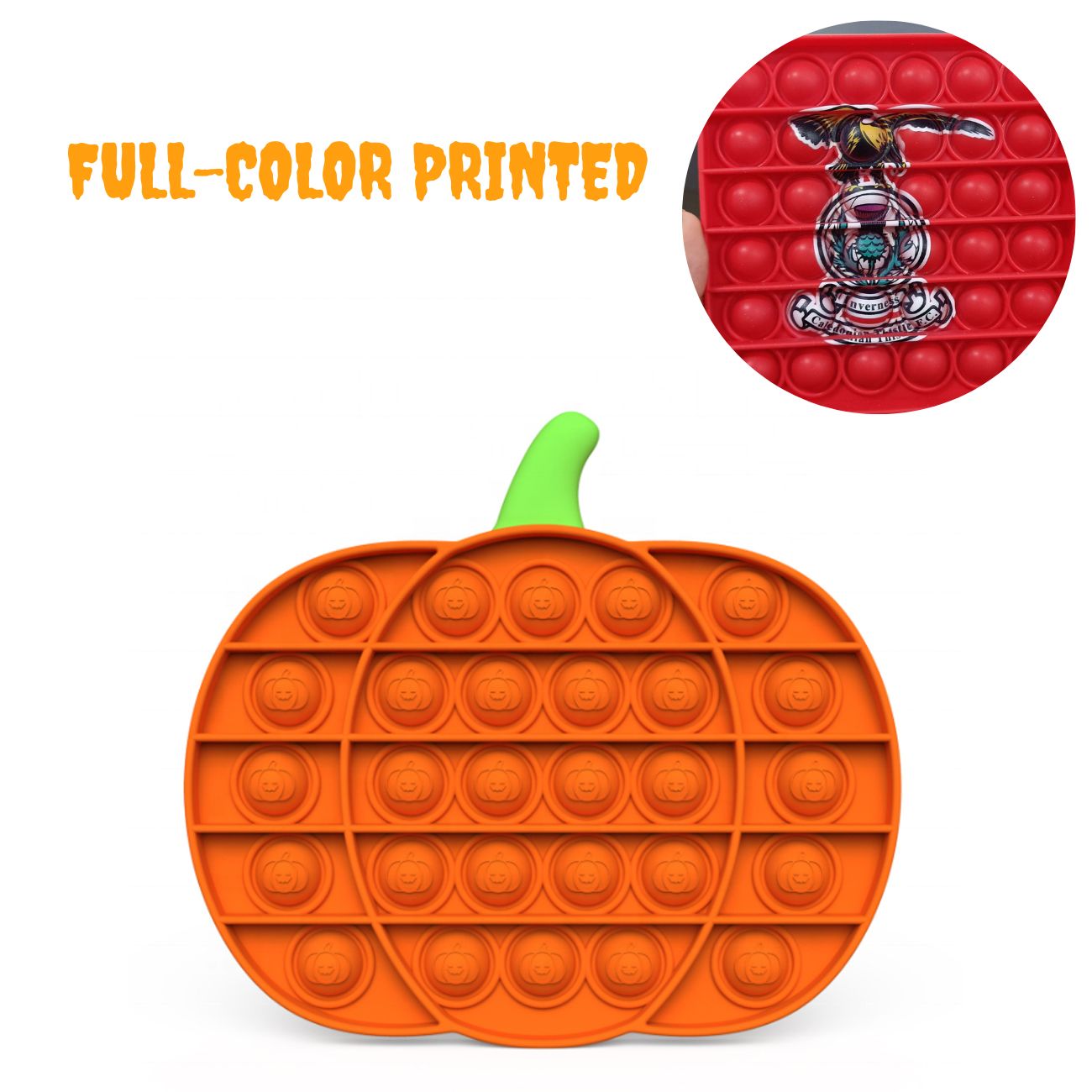 pumpkin-shaped fidget toy, pop it